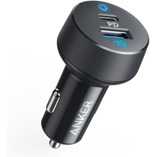 شاحن سيارة Anker PowerDrive PD+2 بقوة 33 واط - أسود مع ضمان رسمي لمدة 18 شهرًا