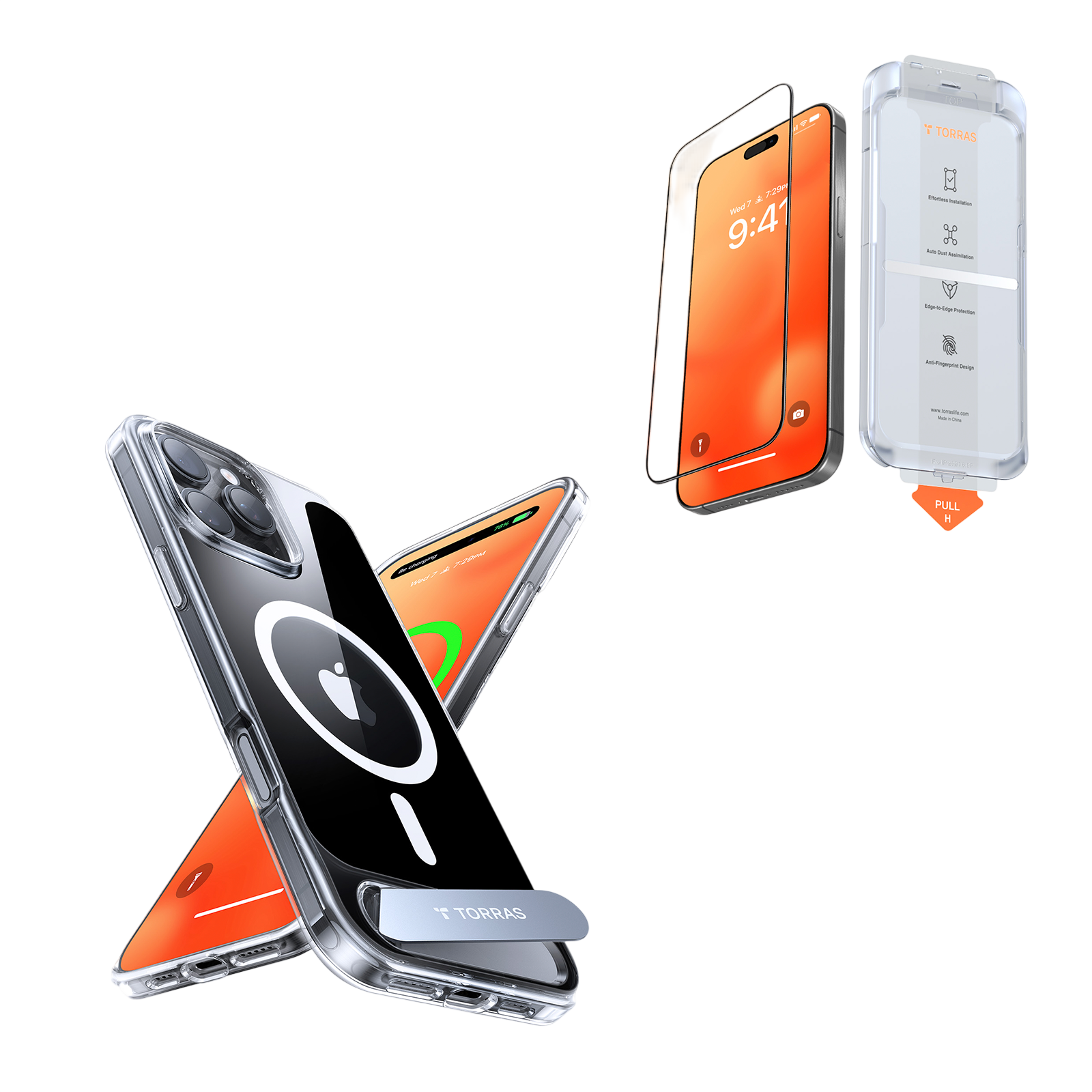 TORRAS Pstand Horizontal and Vertical Kickstand MagSafe Case for iPhone 16 Pro Max