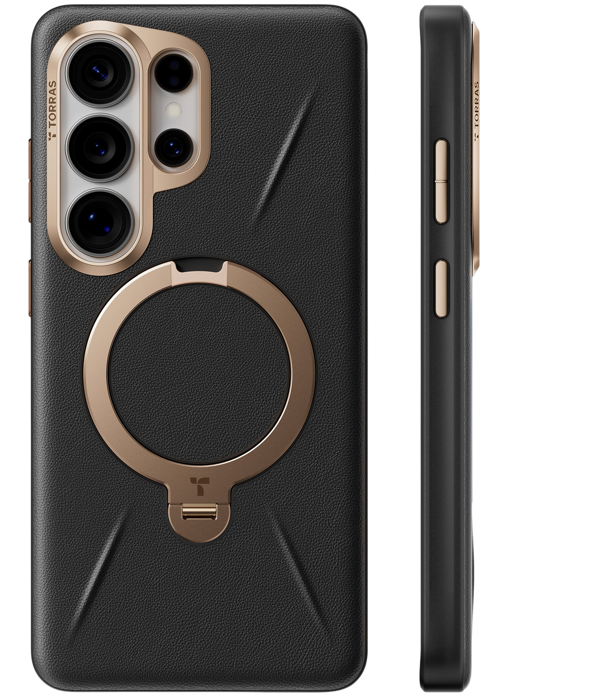 TORRAS Ostand Spin VegSkin for Samsung Galaxy S26 Ultra - Iovry Black #color_iovry-black