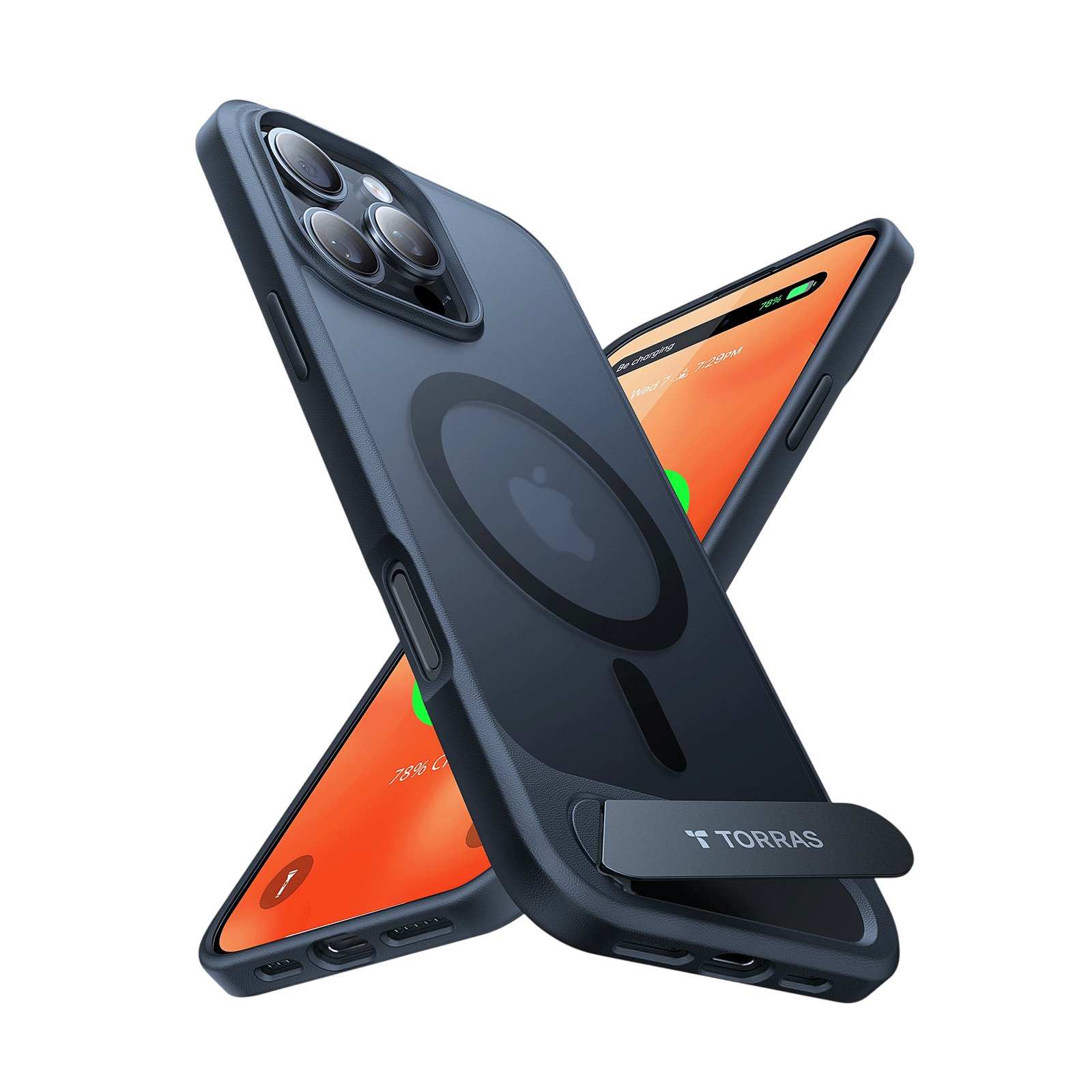 TORRAS Pstand Horizontal and Vertical Kickstand MagSafe Case for iPhone 16 Pro Max - Black