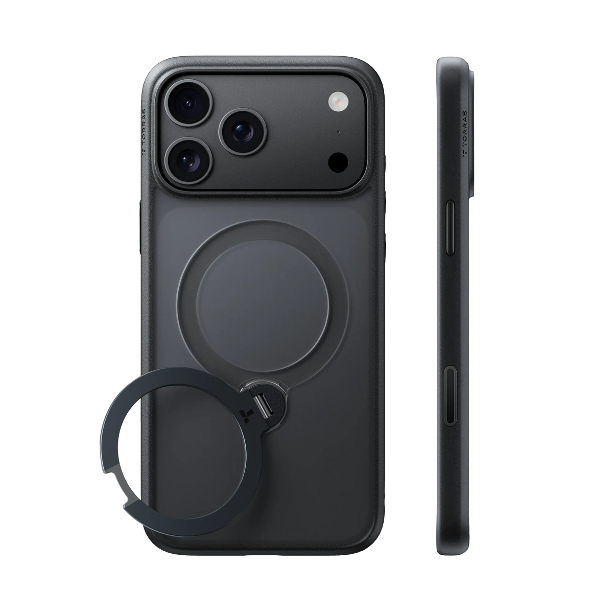 Torras Ostand Q3 Spin Case for iPhone 18 Pro Max - Black
