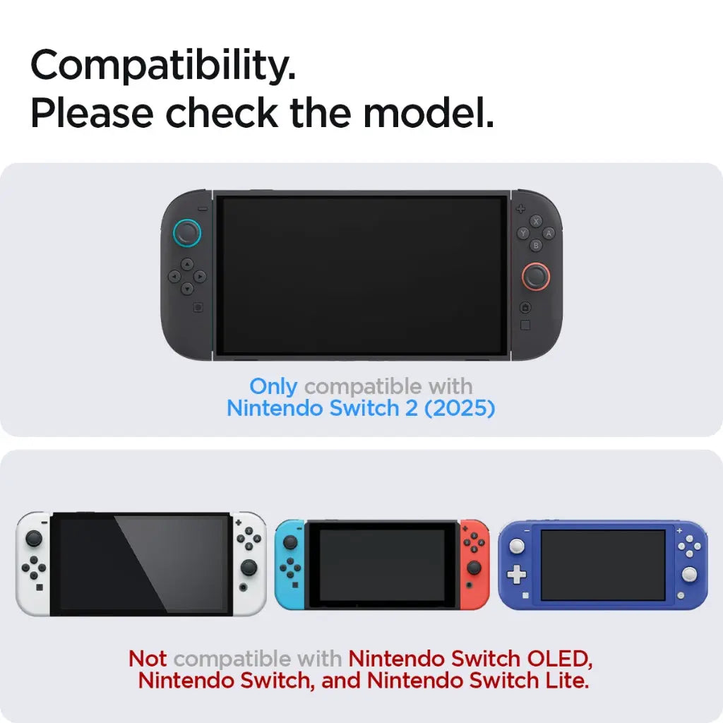 واقي شاشة Spigen Nintendo Switch 2 Tempered Glass EZ FIT GLAS.tR [2 Pa