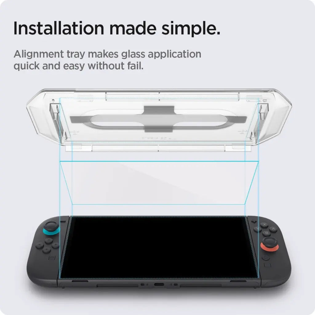 واقي شاشة Spigen Nintendo Switch 2 Tempered Glass EZ FIT GLAS.tR [2 Pa