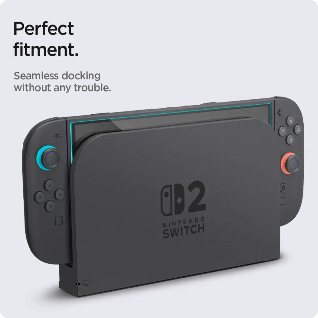واقي شاشة Spigen Nintendo Switch 2 Tempered Glass EZ FIT GLAS.tR [2 Pa