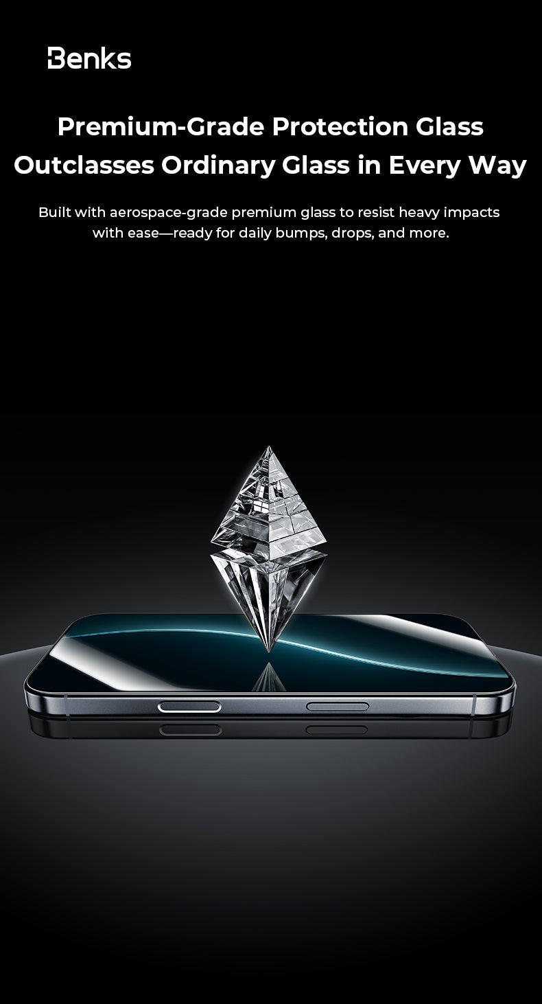 Benks GlassWarrior Sapphire Screen Protector for iPhone 17 Pro Max / 17 Pro / Air / 17