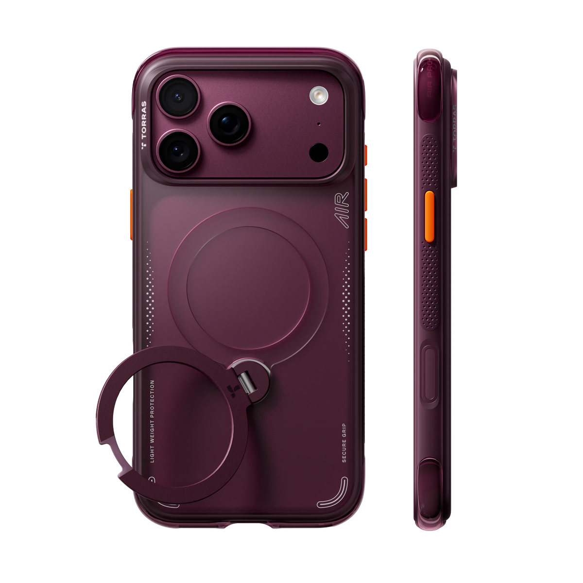 Torras Ostand Q3 Air Case for iPhone 18 Pro - Cosmic Purple
