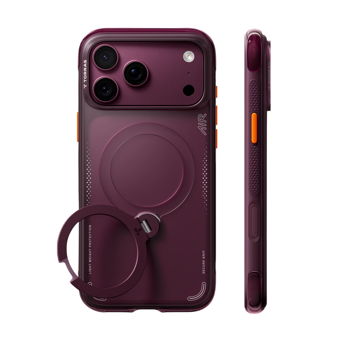 Torras Ostand Q3 Air Case for iPhone 18 Pro Max - Cosmic Purple