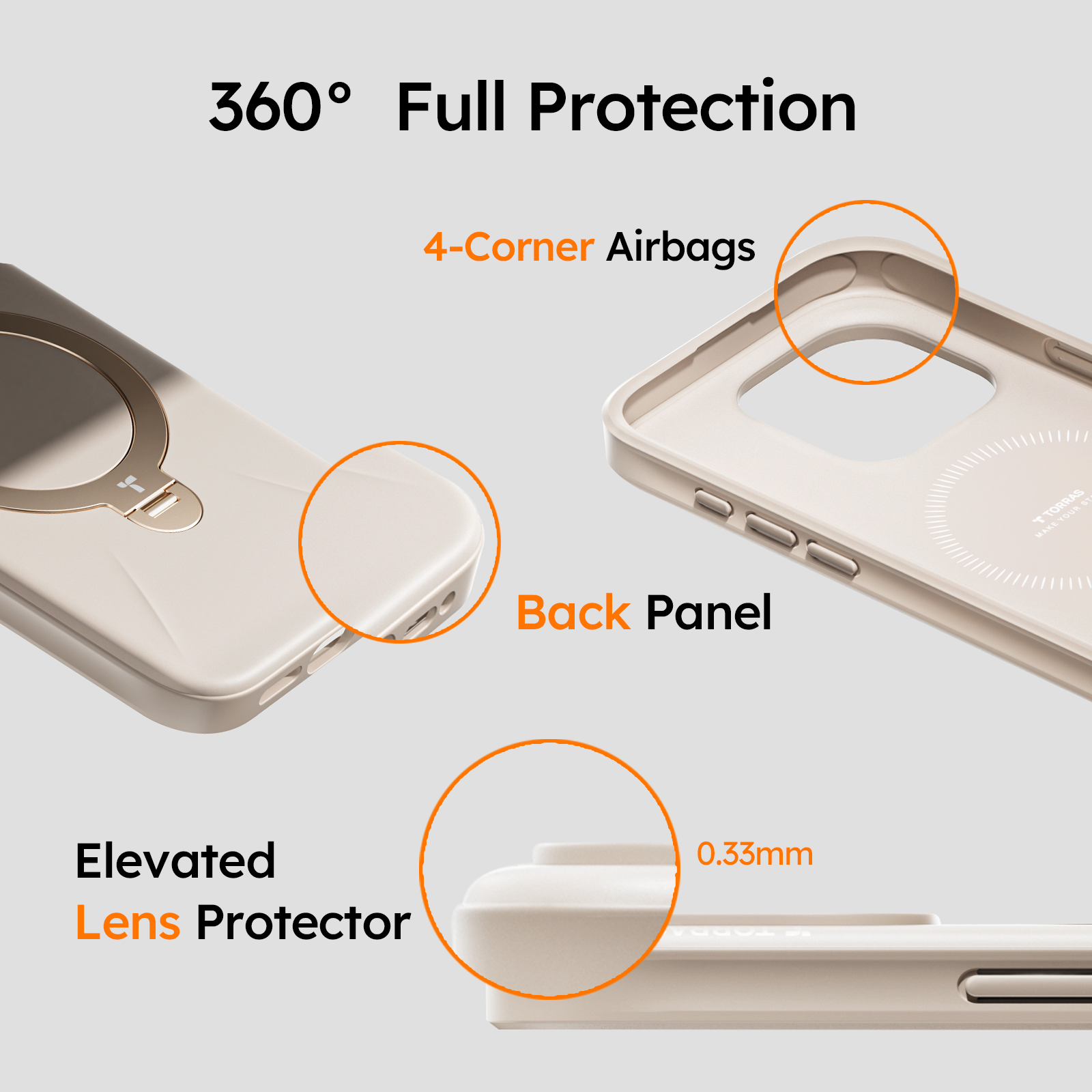Torras Ostand 360° Spin Fusion MagSafe Case for iPhone 16 Pro Max