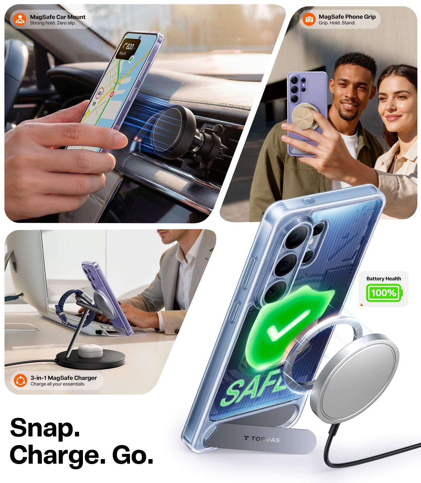 TORRAS Ostand L1 Guardian for Samsung Galaxy S26 Ultra - Clear