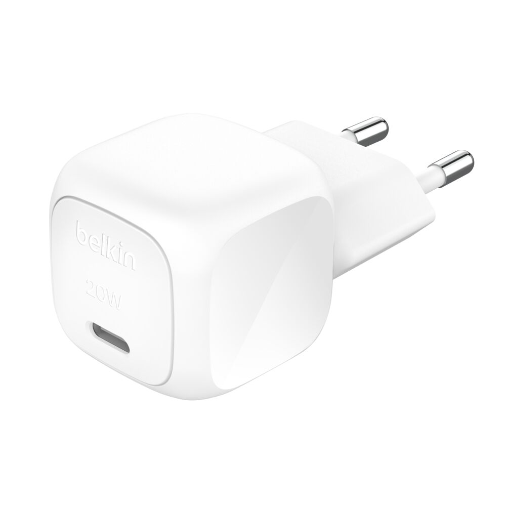 Belkin 20W USB-C wall charger with 2-pin EU plug
