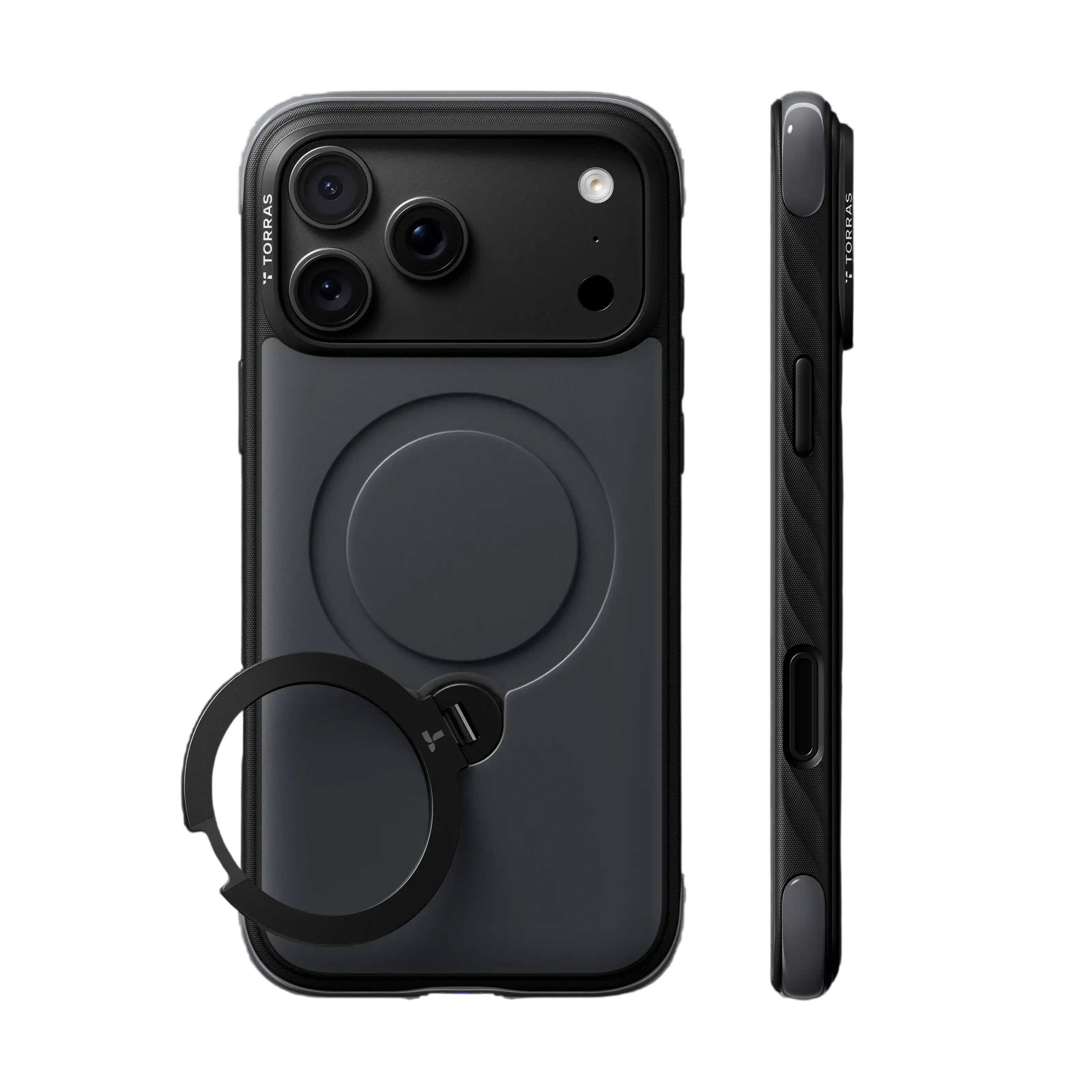 Torras Ostand Q3 Rugg Case for iPhone 18 Pro - Black