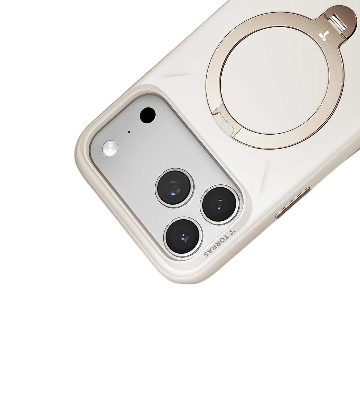 Torras Ostand Q3 Silicone Case for iPhone 18 Pro Max - White