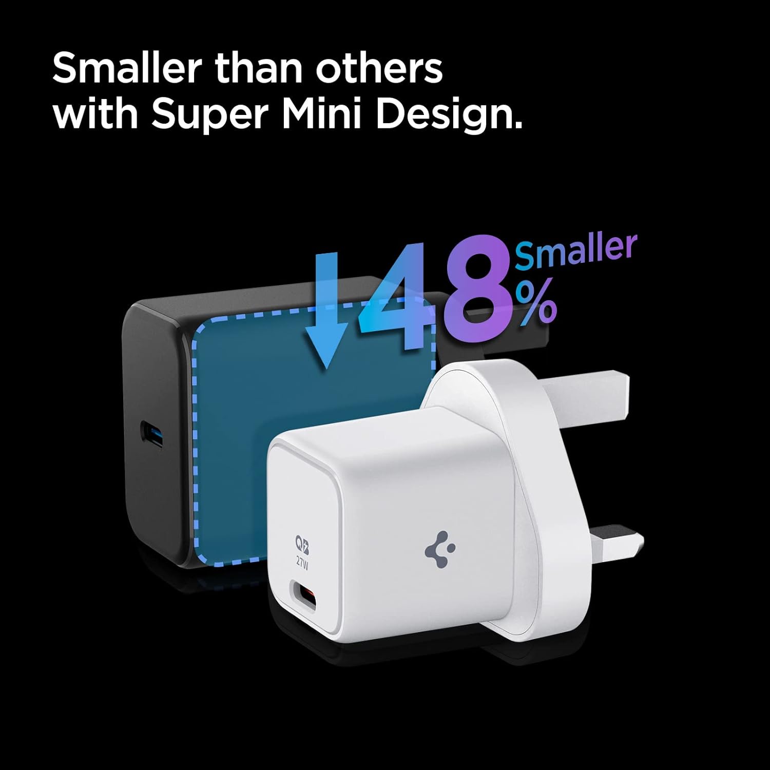 شاحن حائط Spigen ArcStation™ Pro بقوة 27 واط مع ضمان لمدة 12 شهرًا