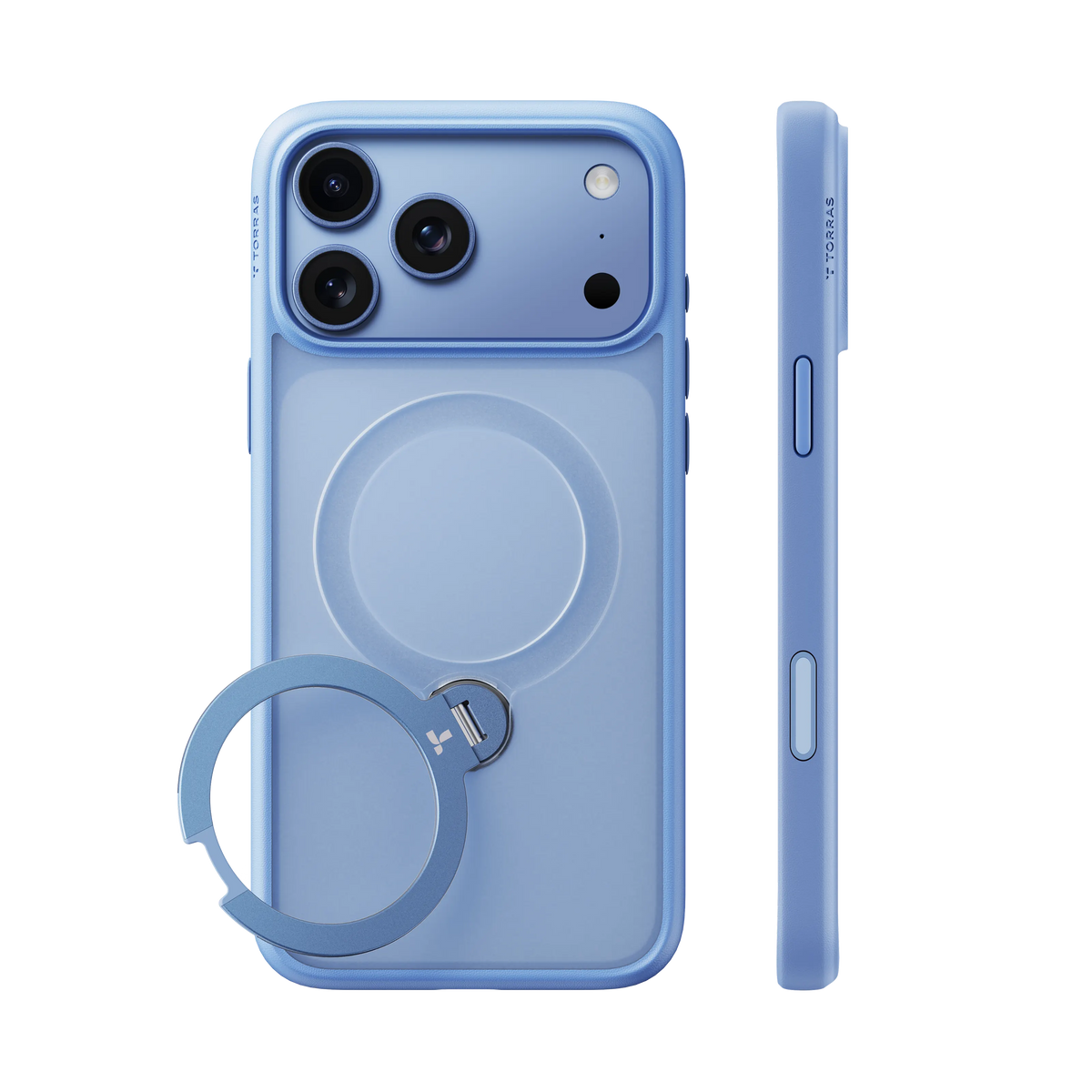 Torras Ostand Q3 Spin Case for iPhone 18 Pro Max - Blue