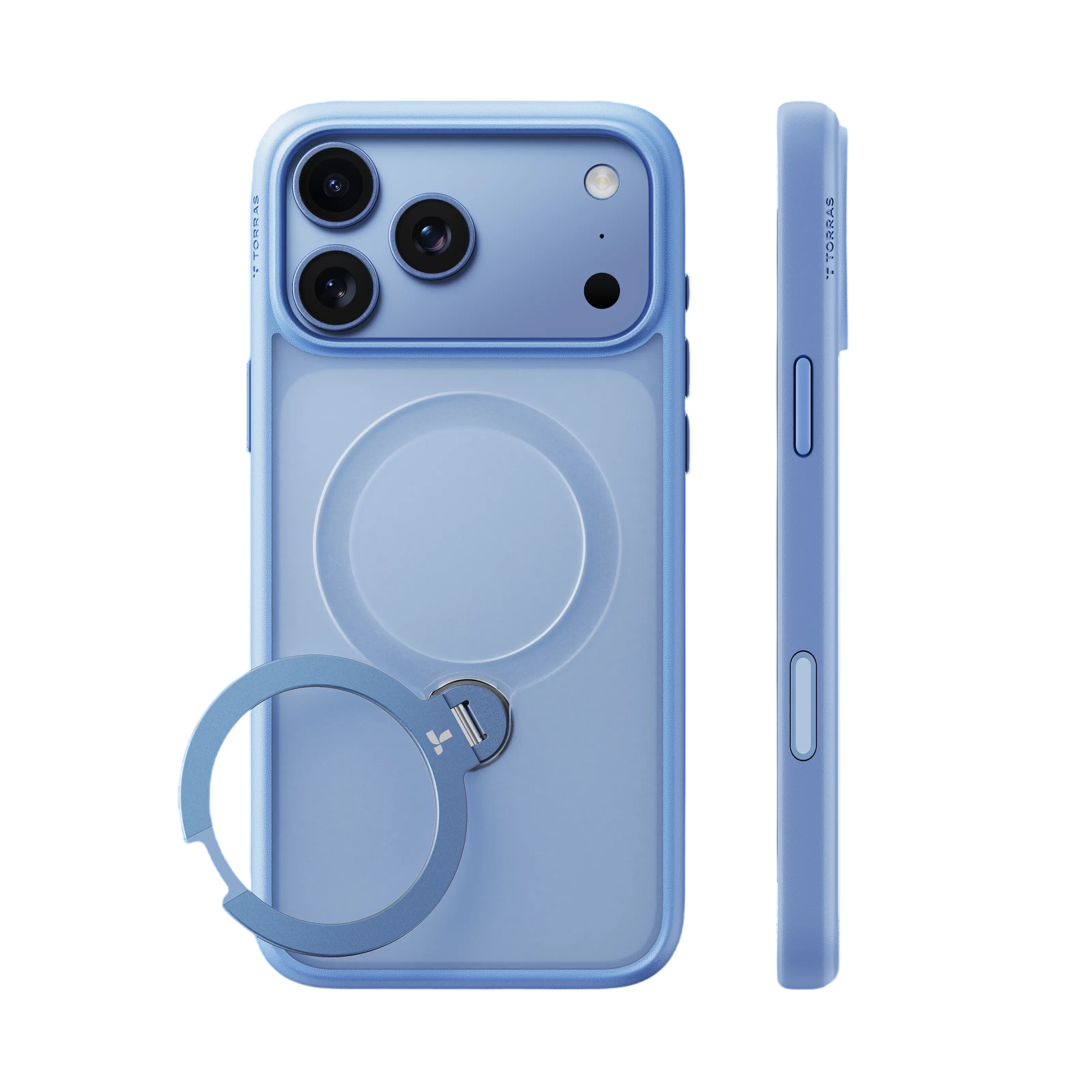 Torras Ostand Q3 Spin Case for iPhone 18 Pro - Blue