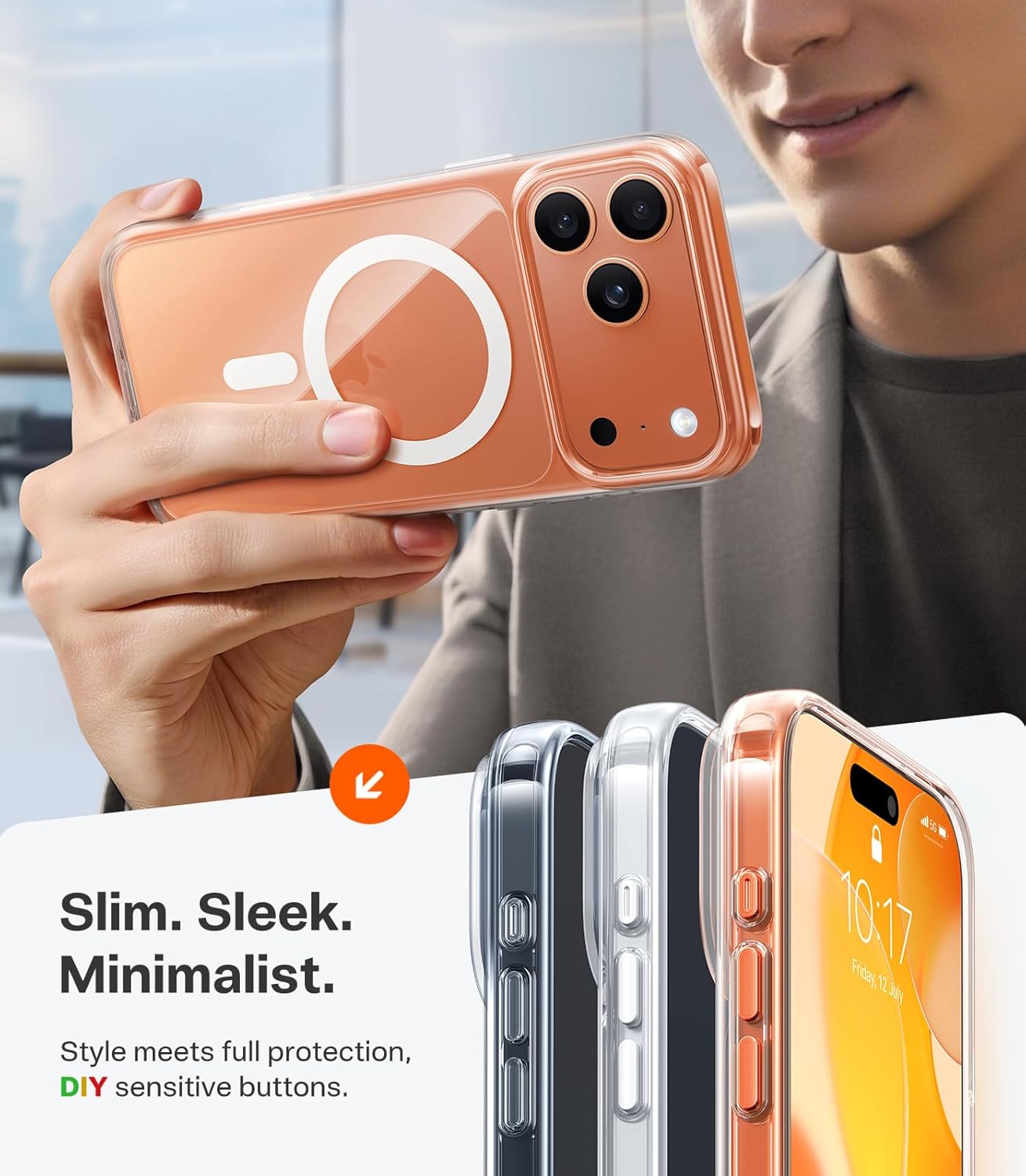 غلاف TORRAS SlimFit MagSafe لهاتف آيفون 17 برو ماكس / 17 برو / 17 إير / 17