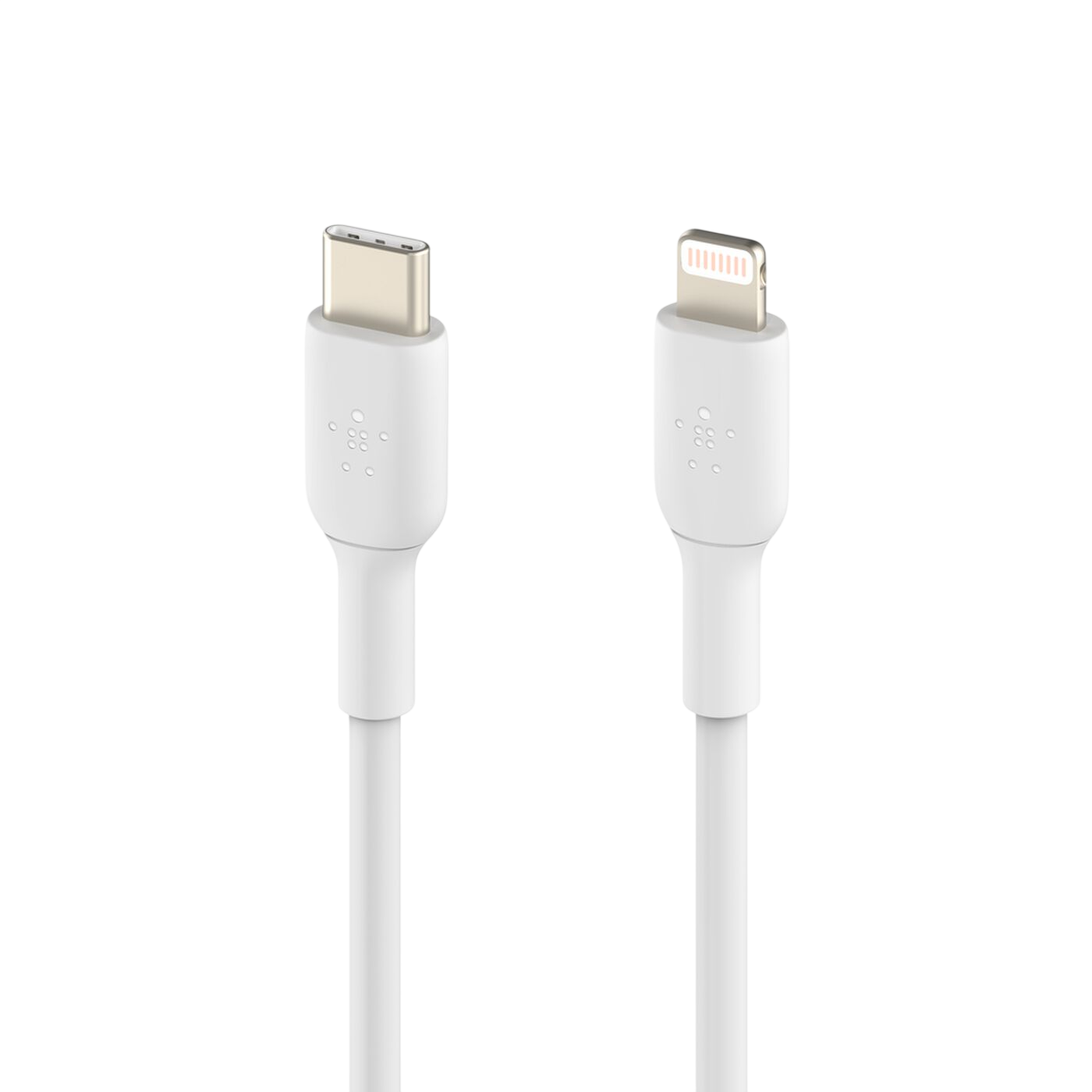 Belkin USB-C to Lightning cable coiled - White
