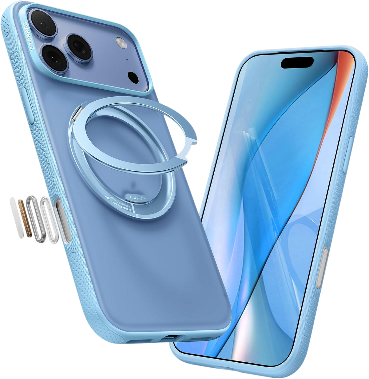 Torras Ostand O3 Light Case for iPhone 18 Pro Max - Blue