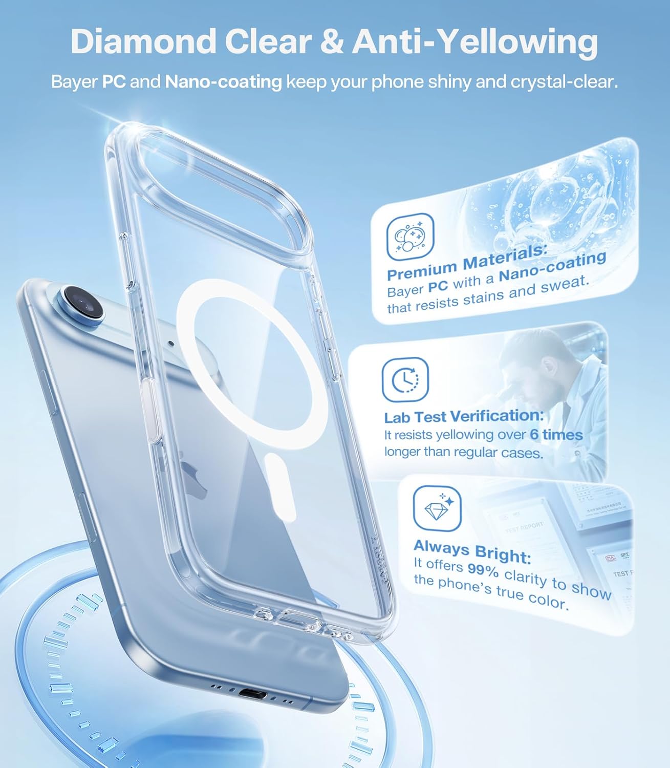 غلاف TORRAS SlimFit MagSafe لهاتف آيفون 17 برو ماكس / 17 برو / آير / 17