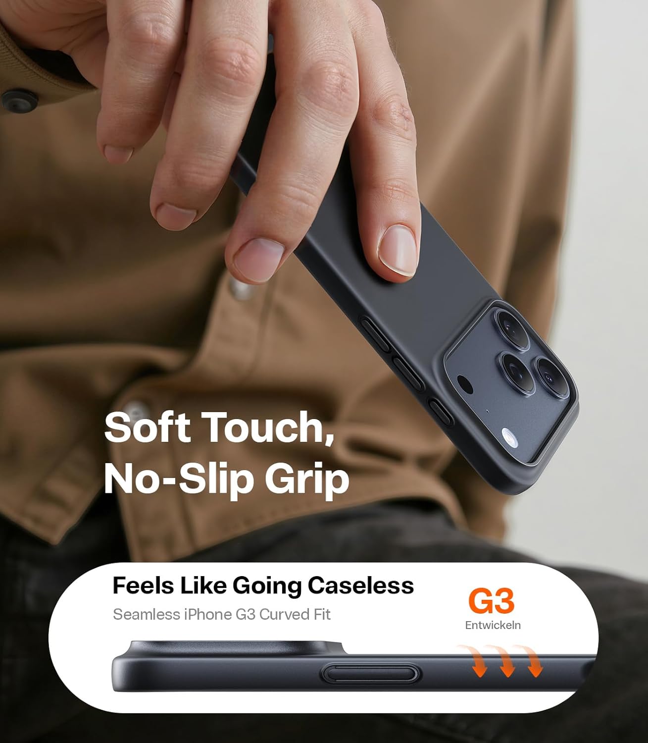 TORRAS SlimFit MagSafe Black Case for iPhone 17 Pro Max / 17 Pro / Air / 17