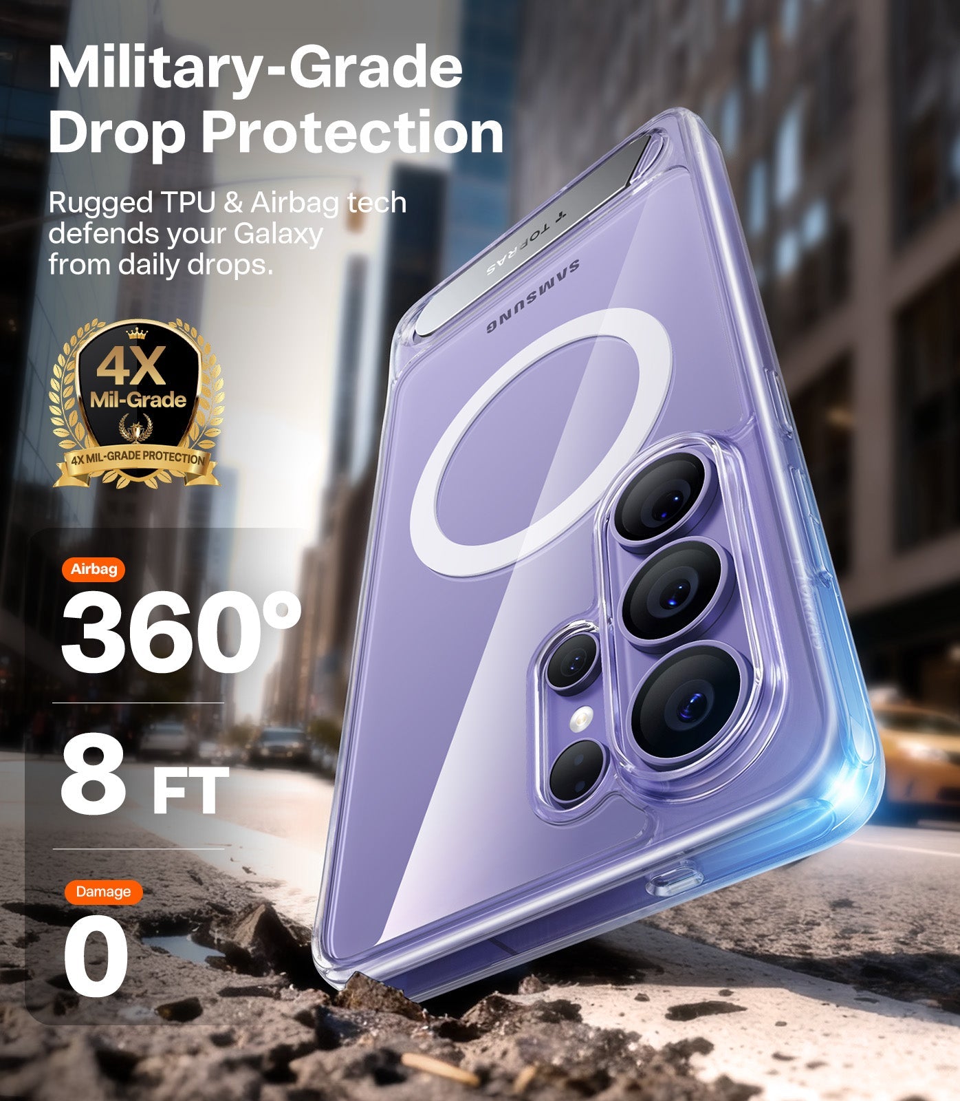 TORRAS Ostand L1 Guardian for Samsung Galaxy S26 Ultra - Clear