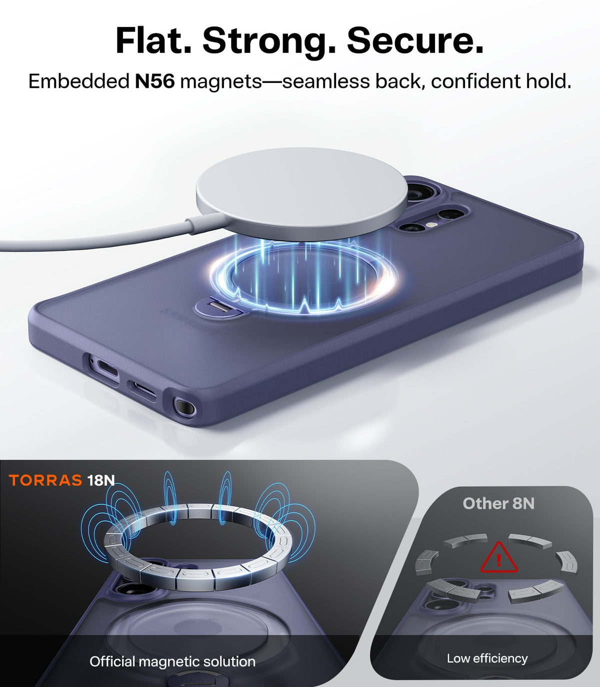 TORRAS Ostand Spin for Samsung Galaxy S26 Ultra - Dark Purple