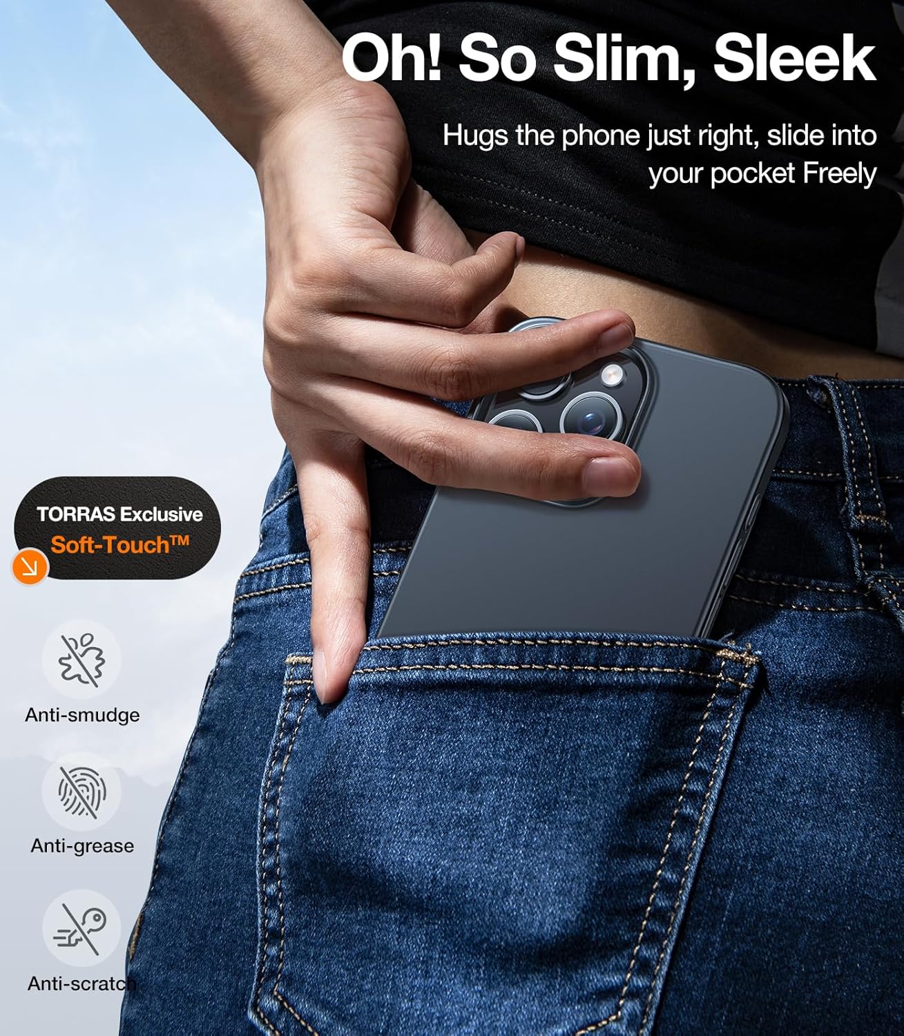 غلاف TORRAS SlimFit MagSafe لهاتف iPhone 16 Pro