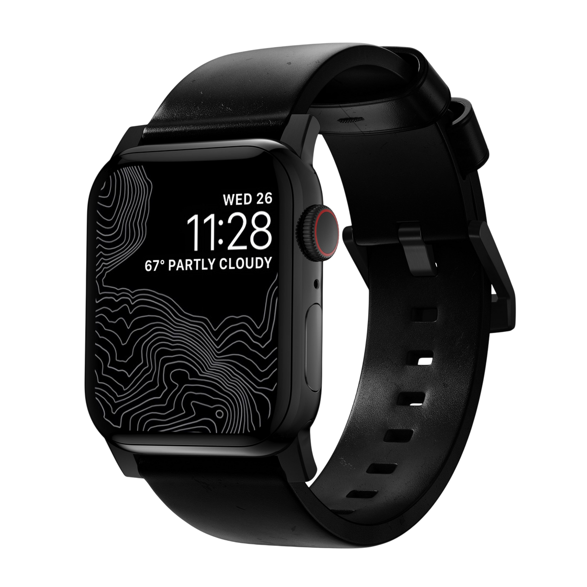 Nomad Modern Leather Band for Apple Watch Ultra 3 / 2 / 1 - 49mm - Black #color_black