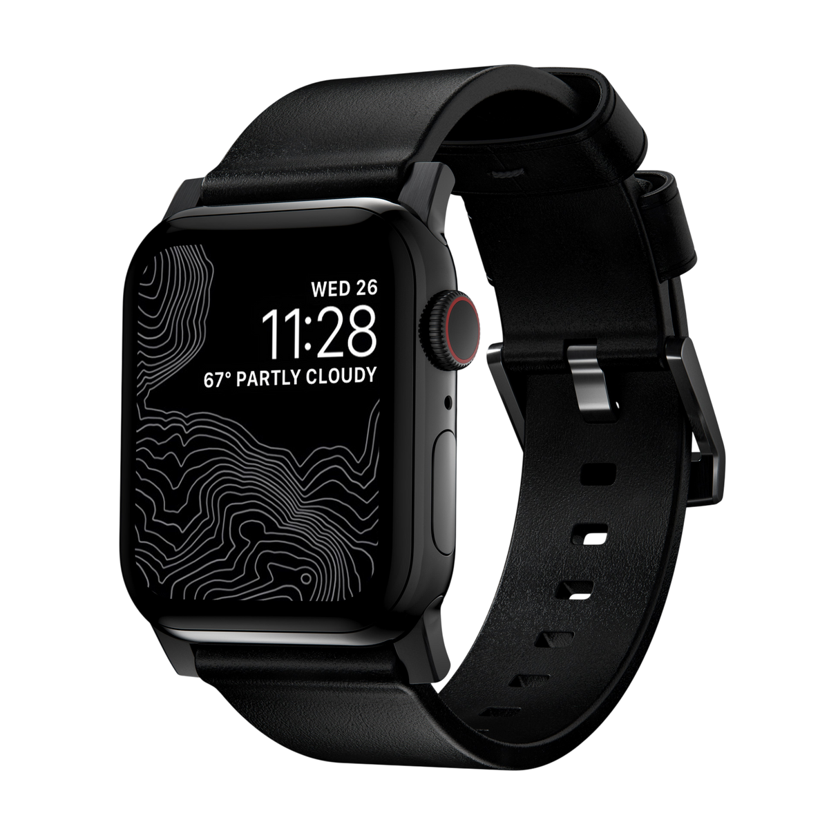 Nomad Modern Leather Band for Apple Watch Ultra 3 / 2 / 1 - 49mm - Black #color_black