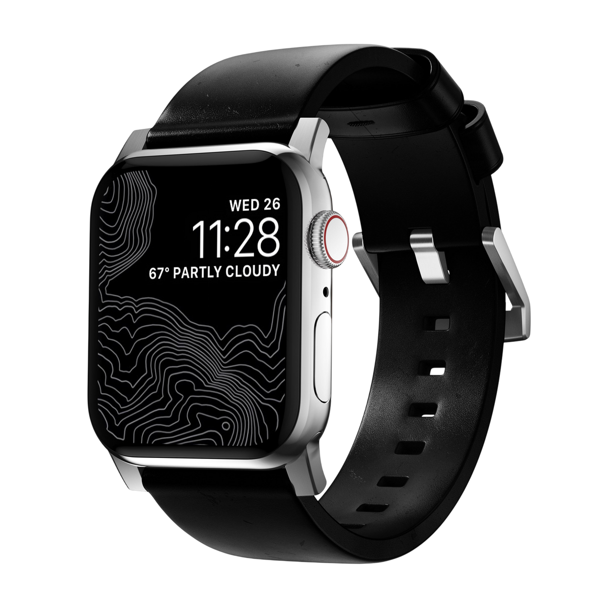 Nomad Modern Leather Band for Apple Watch Ultra 3 / 2 / 1 - 49mm - Black #color_black