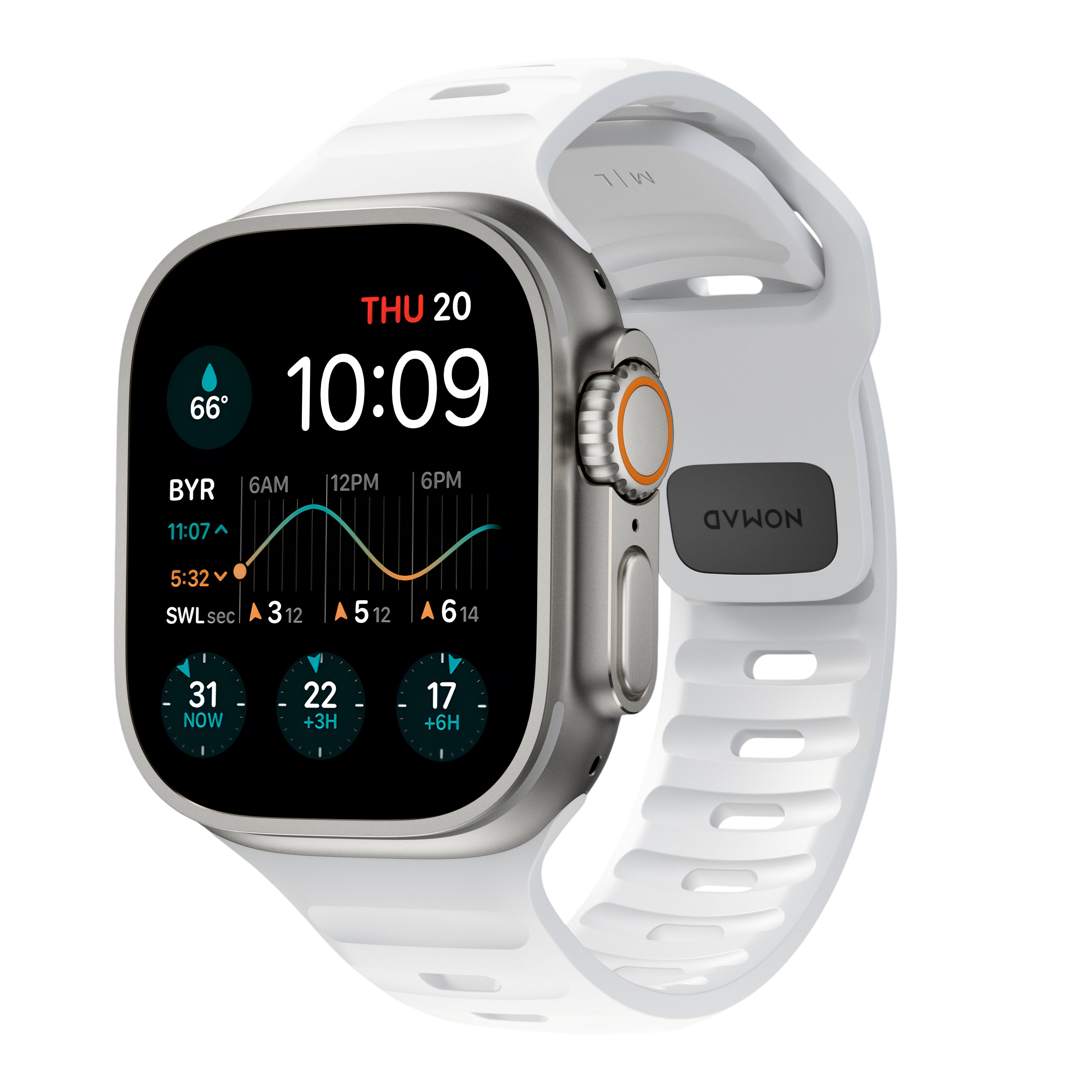 Nomad Waterproof Sport Band for Apple Watch 49mm / 46mm / 45mm - Stone