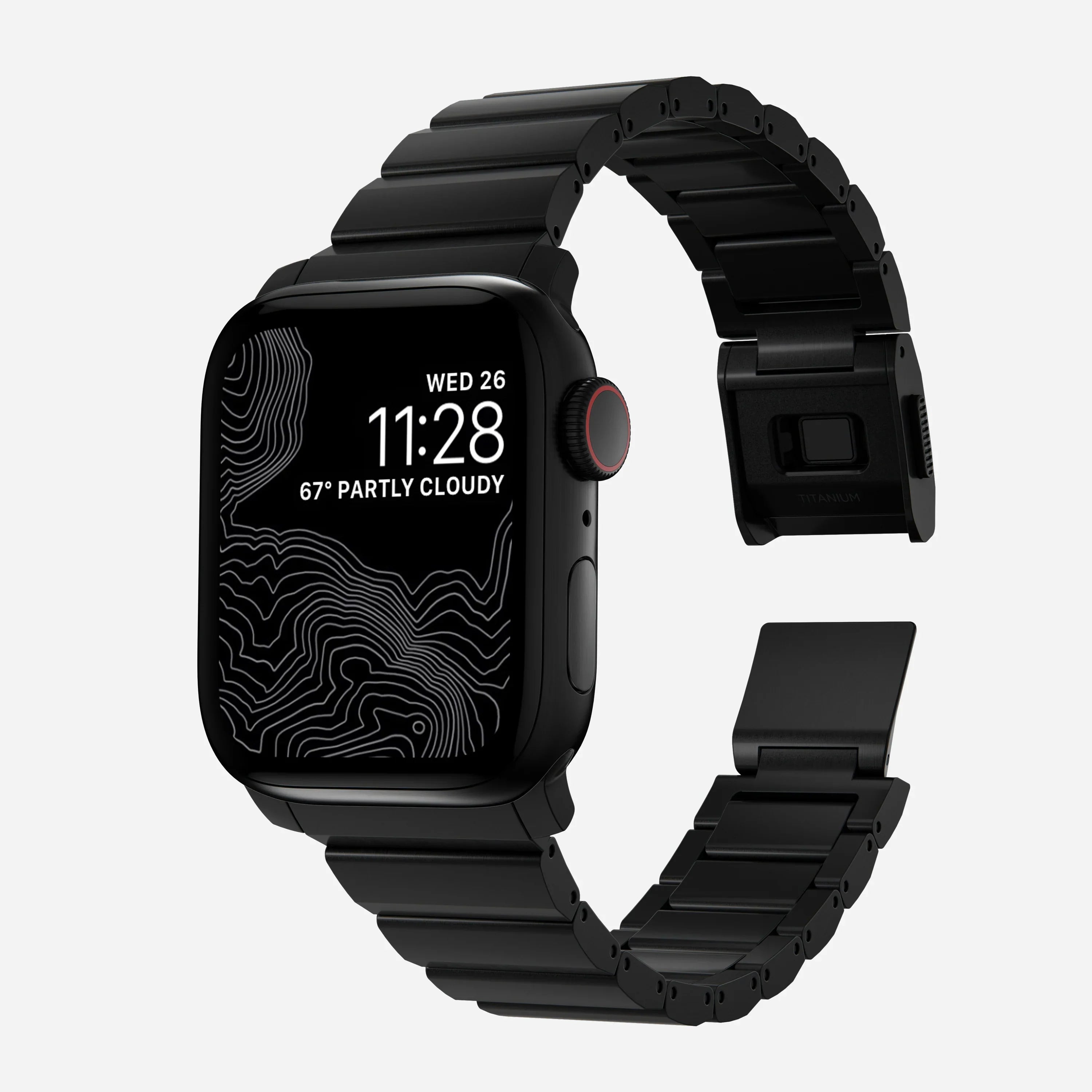 حزام تيتانيوم من نوماد ناتشورال هاردوير لساعات أبل 49mm / 46mm