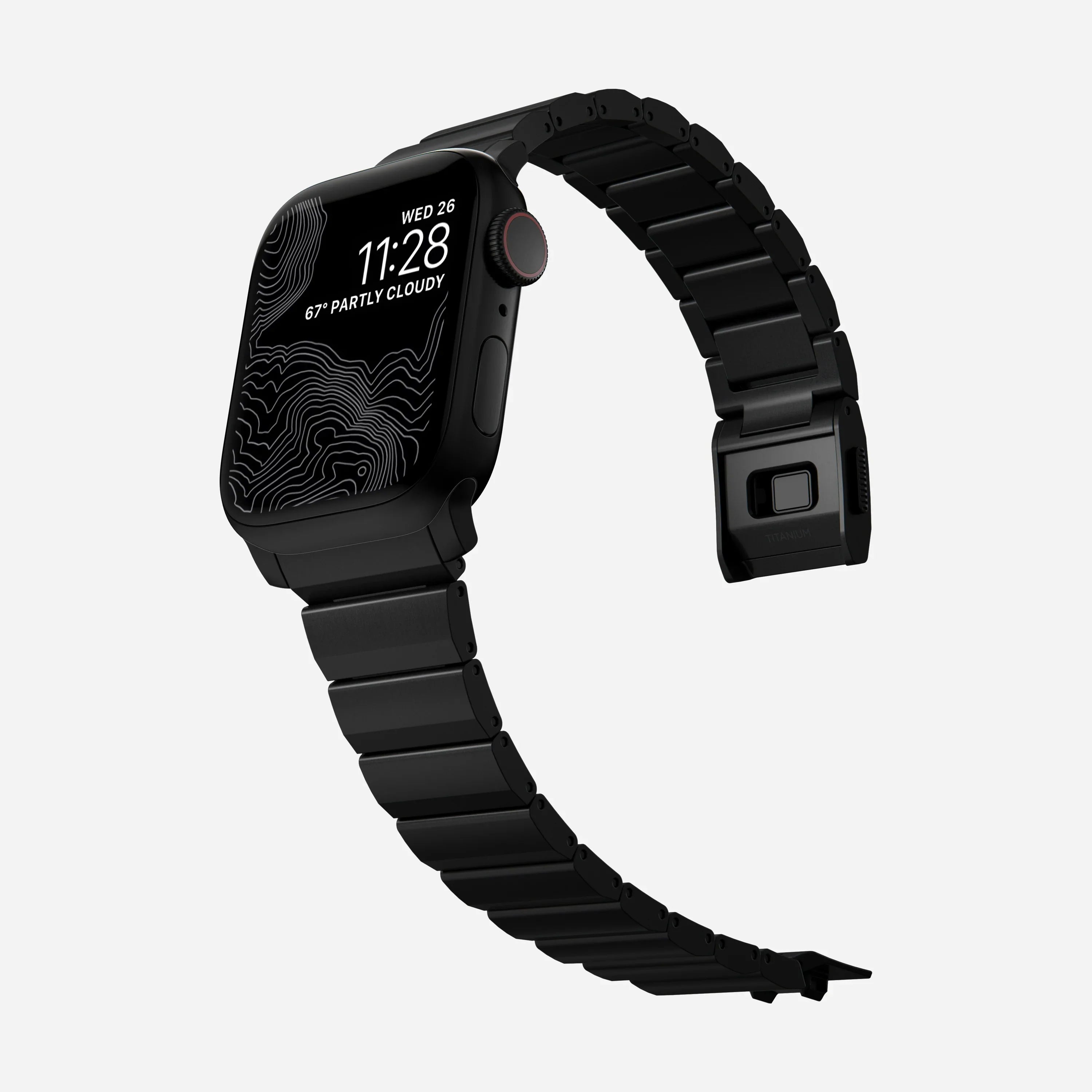 حزام تيتانيوم من نوماد ناتشورال هاردوير لساعات أبل 49mm / 46mm
