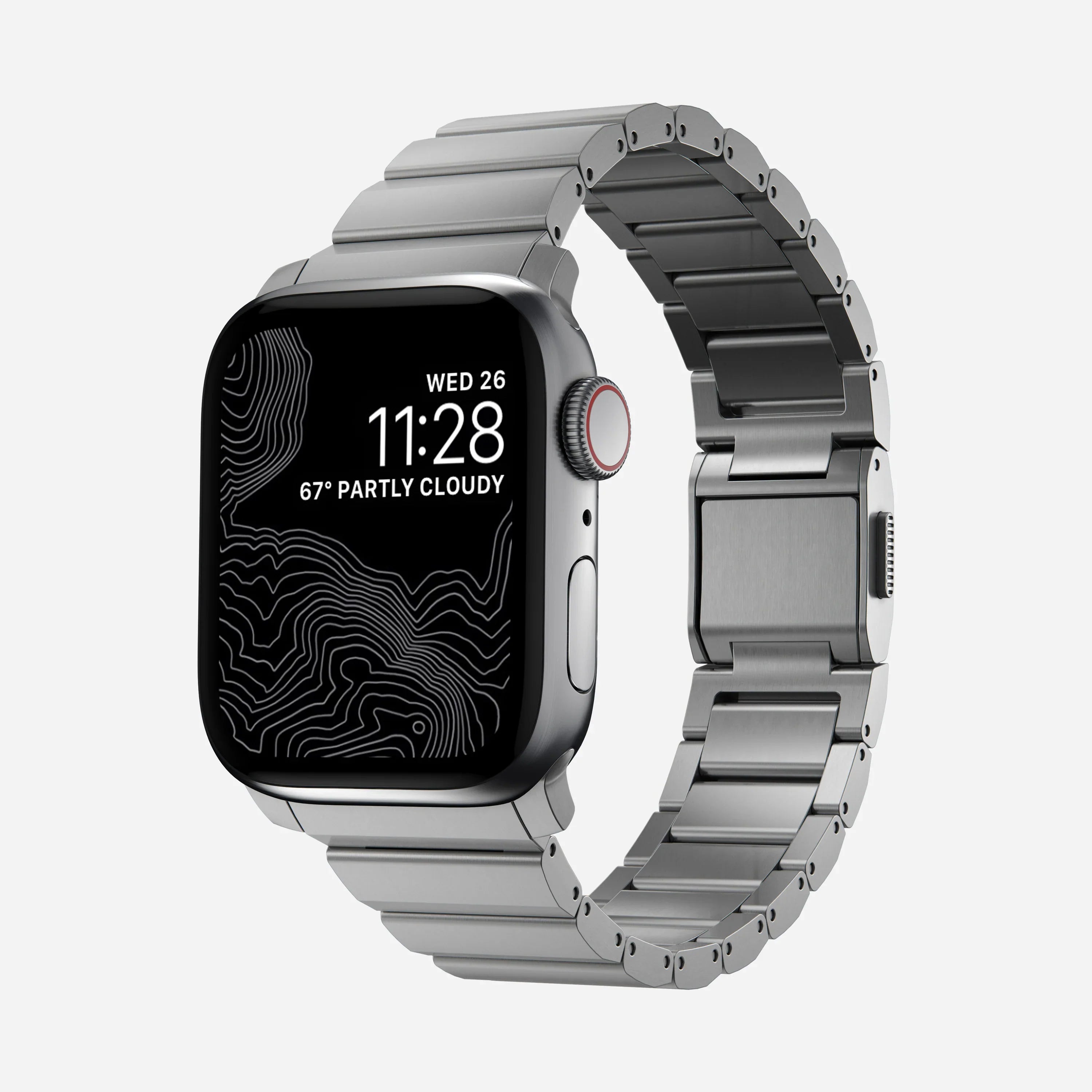 حزام تيتانيوم من نوماد ناتشورال هاردوير لساعات أبل 49mm / 46mm