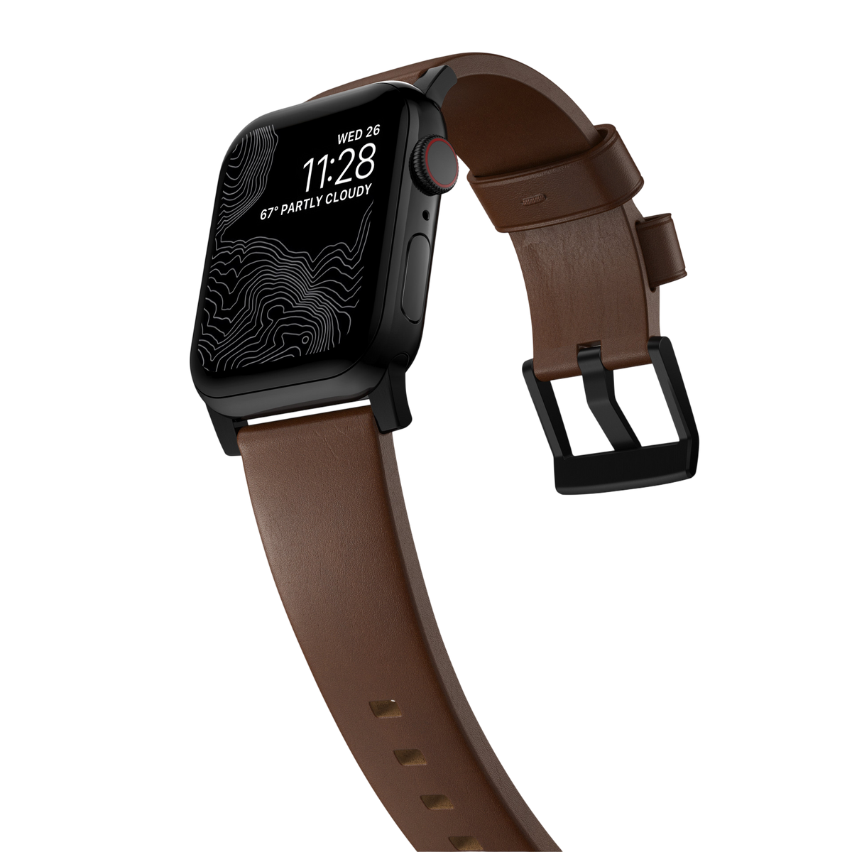 Nomad Modern Leather Band for Apple Watch Ultra 3 / 2 / 1 - 49mm - Brown #color_brown