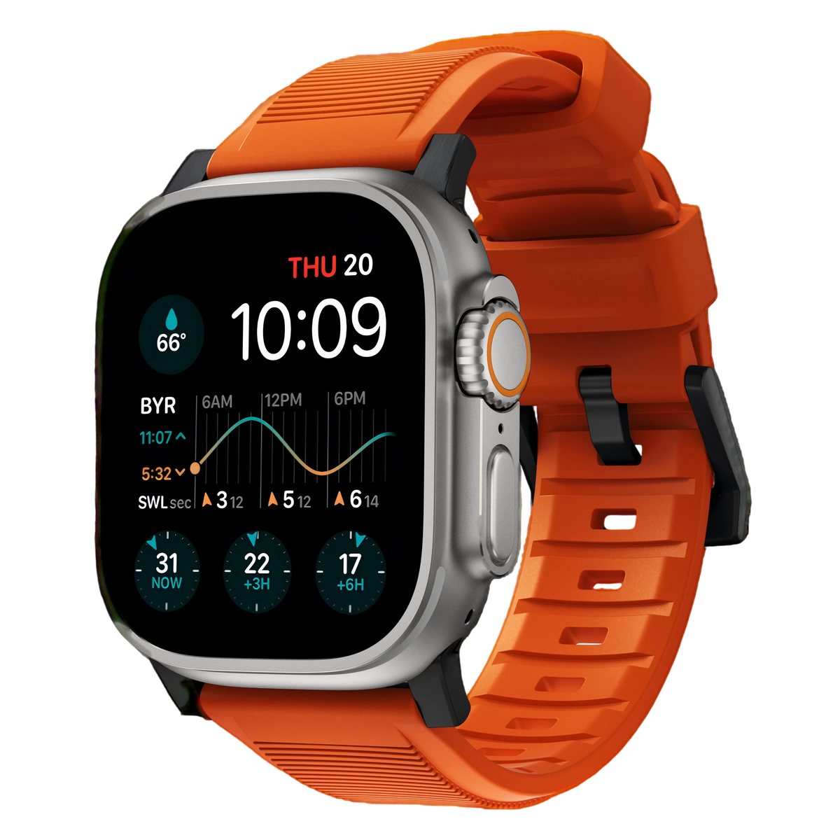Nomad Rugged Band for Apple Watch Ultra 49mm - Ultra Orange
