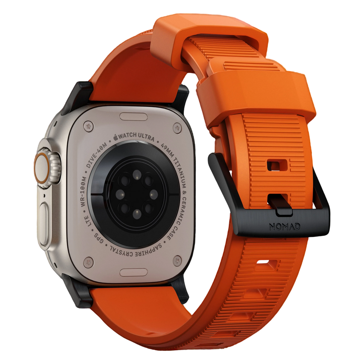 Nomad Rugged Band for Apple Watch Ultra 49mm - Ultra Orange