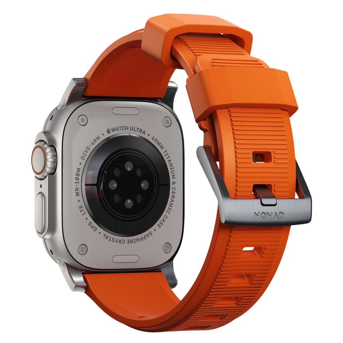 Nomad Rugged Band for Apple Watch Ultra 49mm - Ultra Orange