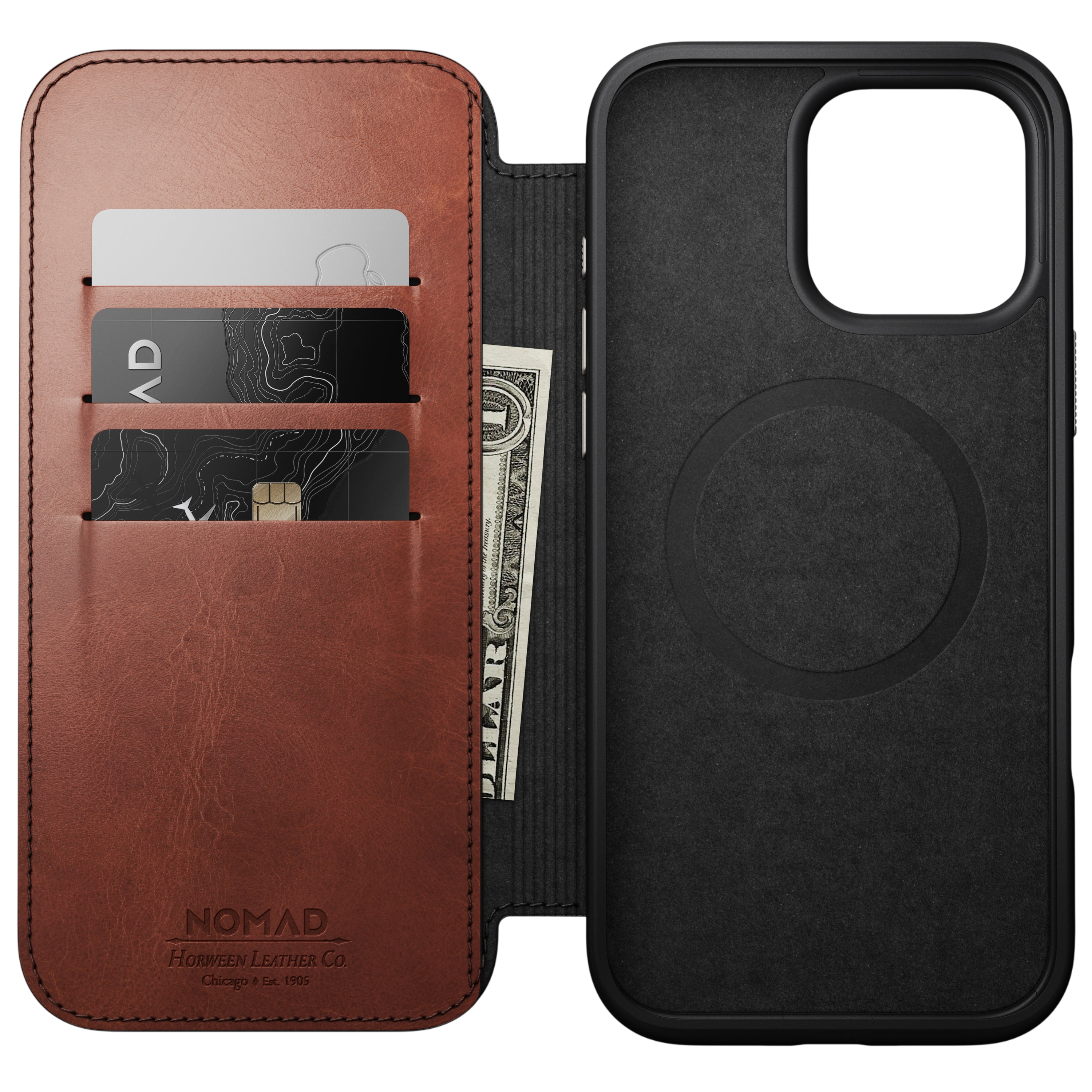 غلاف جلد حديث من نوماد لجهاز آيفون 16 برو ماكس (جلد نوماد)