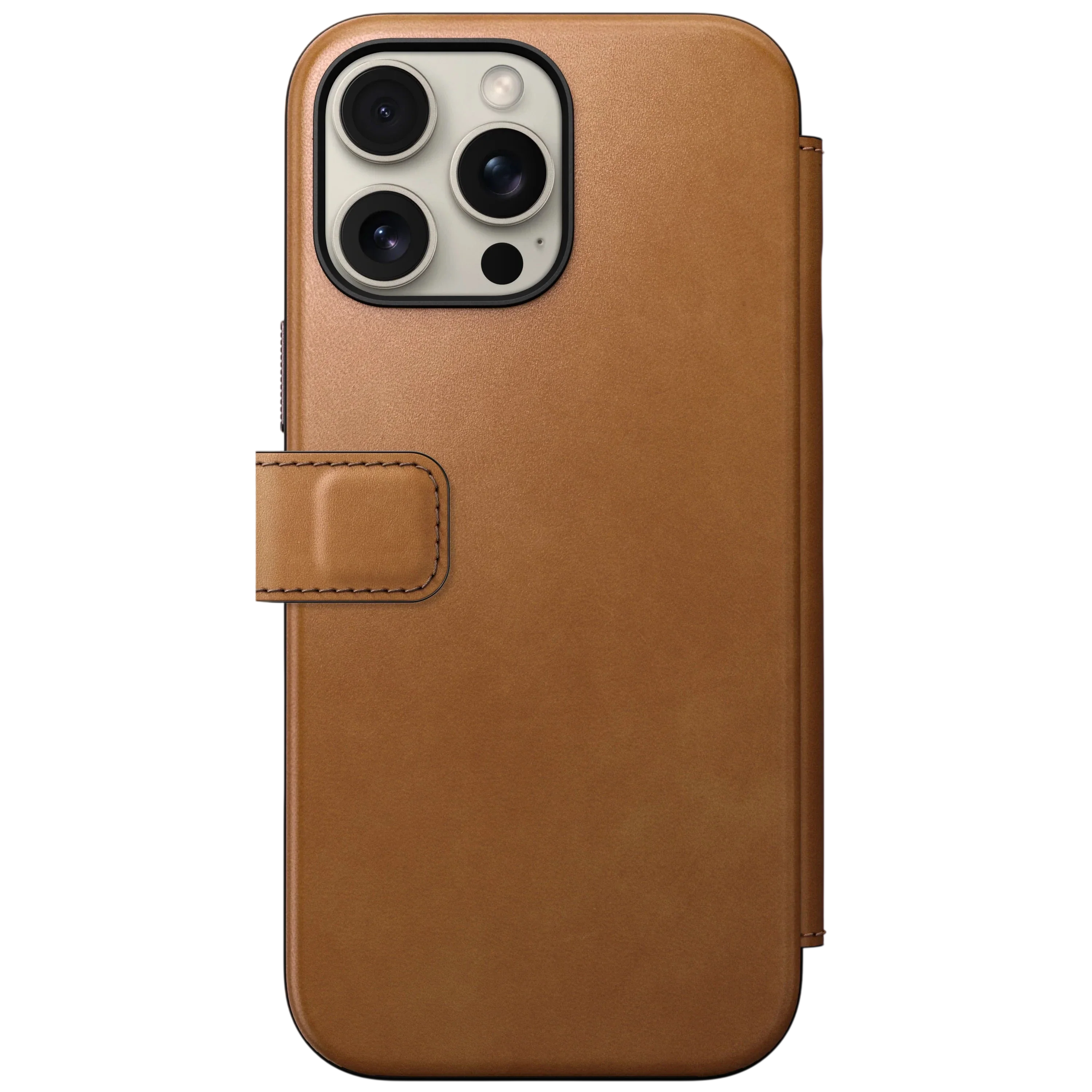 Nomad Modern Leather Folio Case for iPhone 16 Pro Max - English Tan