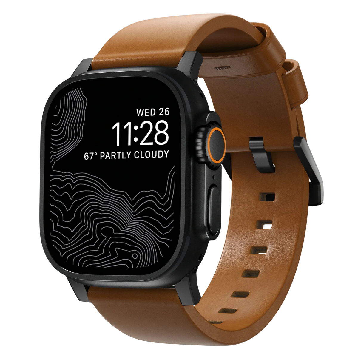 Nomad Modern Leather Band for Apple Watch Ultra 3 / 2 / 1 - 49mm - English Tan #color_english-tan