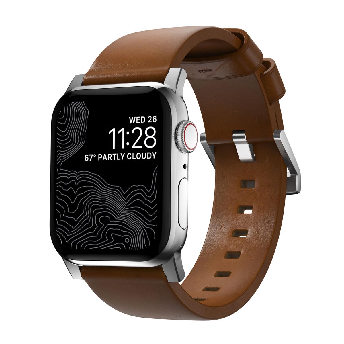 Nomad Modern Leather Band for Apple Watch Ultra 3 / 2 / 1 - 49mm - English Tan #color_english-tan