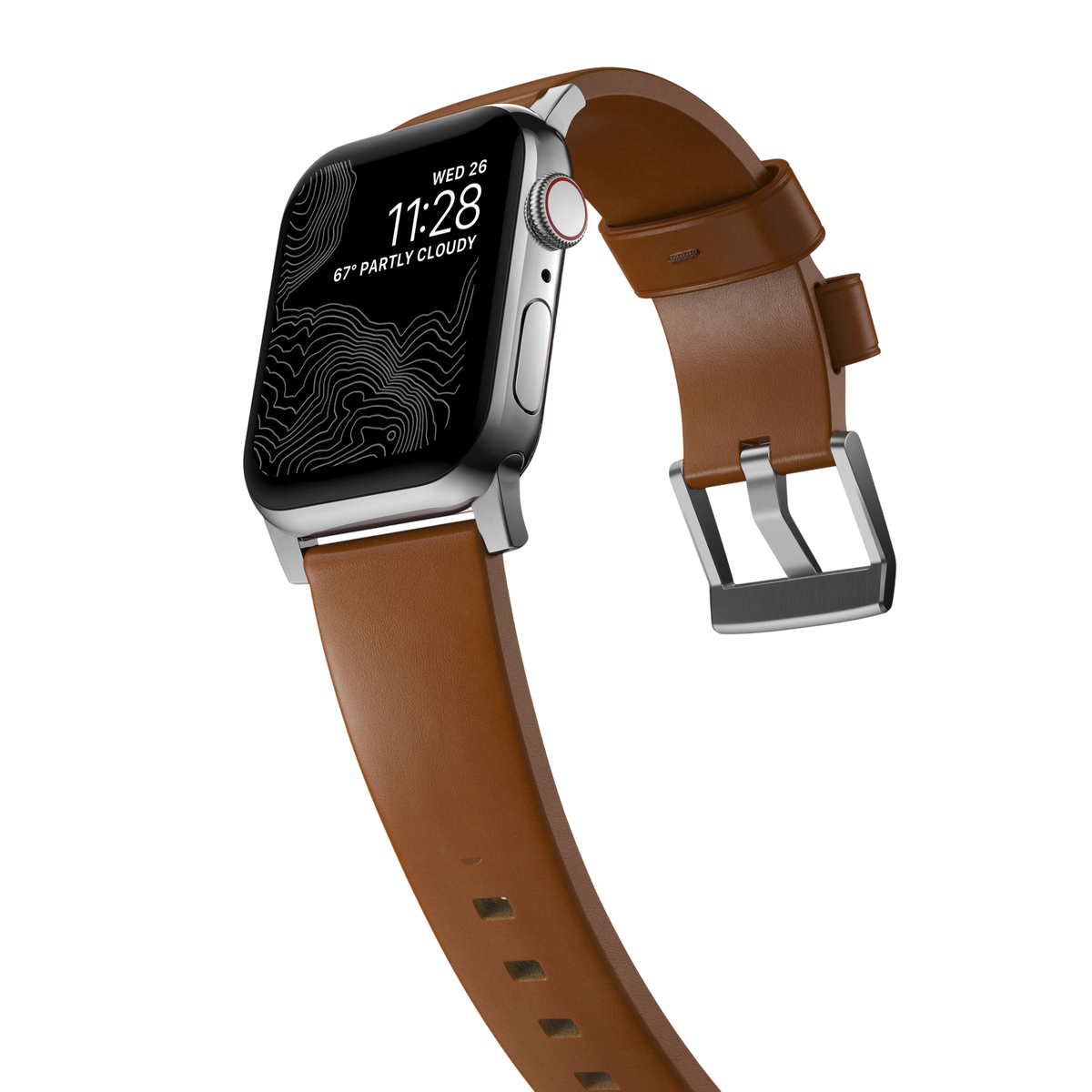 Nomad Modern Leather Band for Apple Watch Ultra 3 / 2 / 1 - 49mm - English Tan #color_english-tan