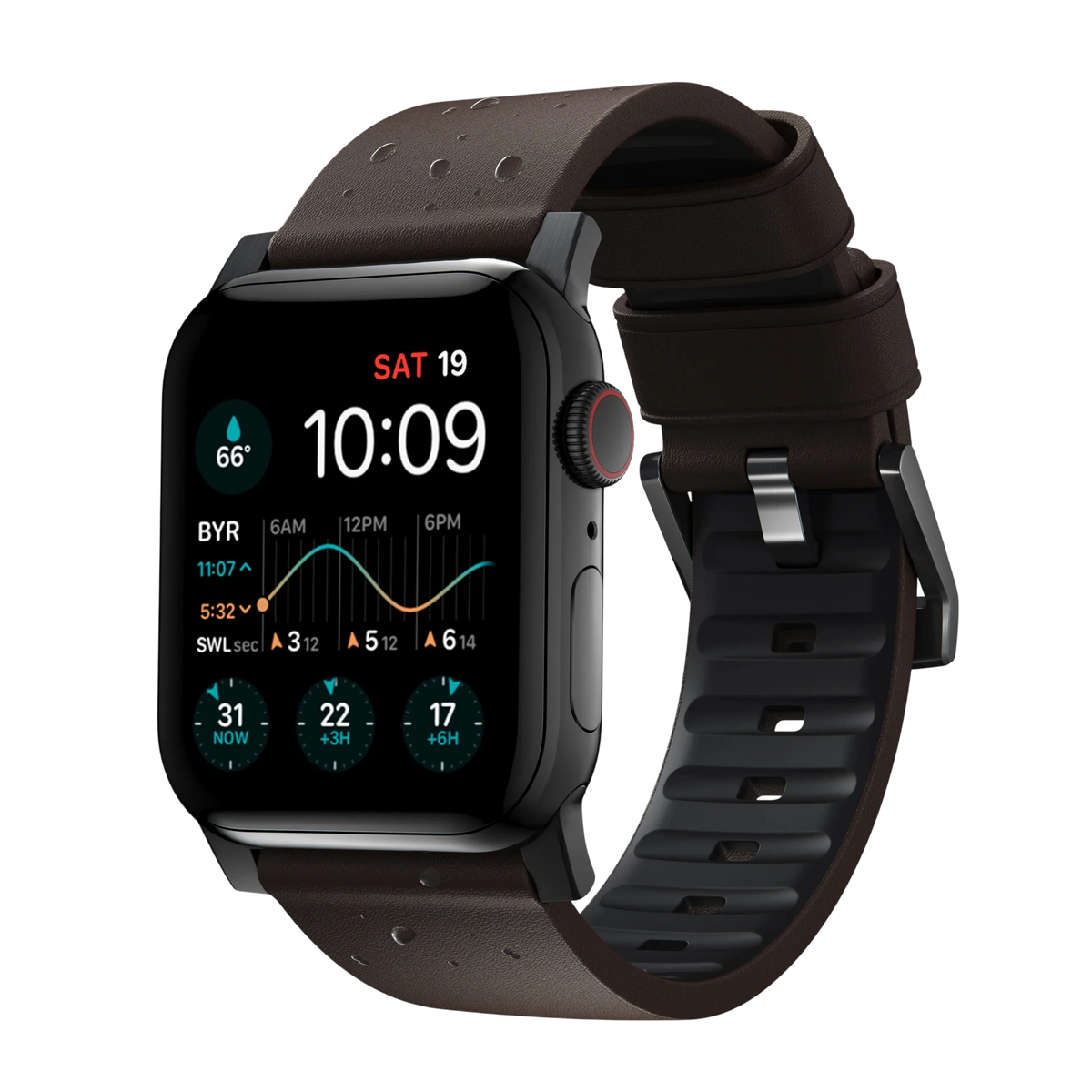 Nomad Active Band Pro Leather Band for Apple Watch 49mm / 46mm / 45mm - Rustic Brown