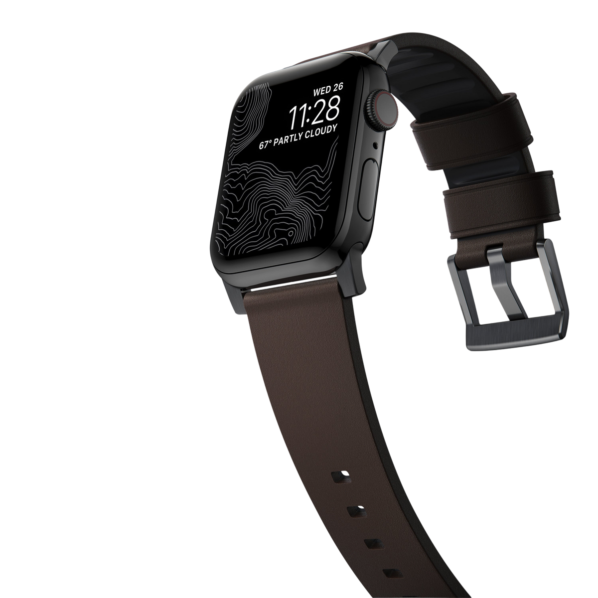 Nomad Active Band Pro Leather Band for Apple Watch 49mm / 46mm / 45mm - Rustic Brown