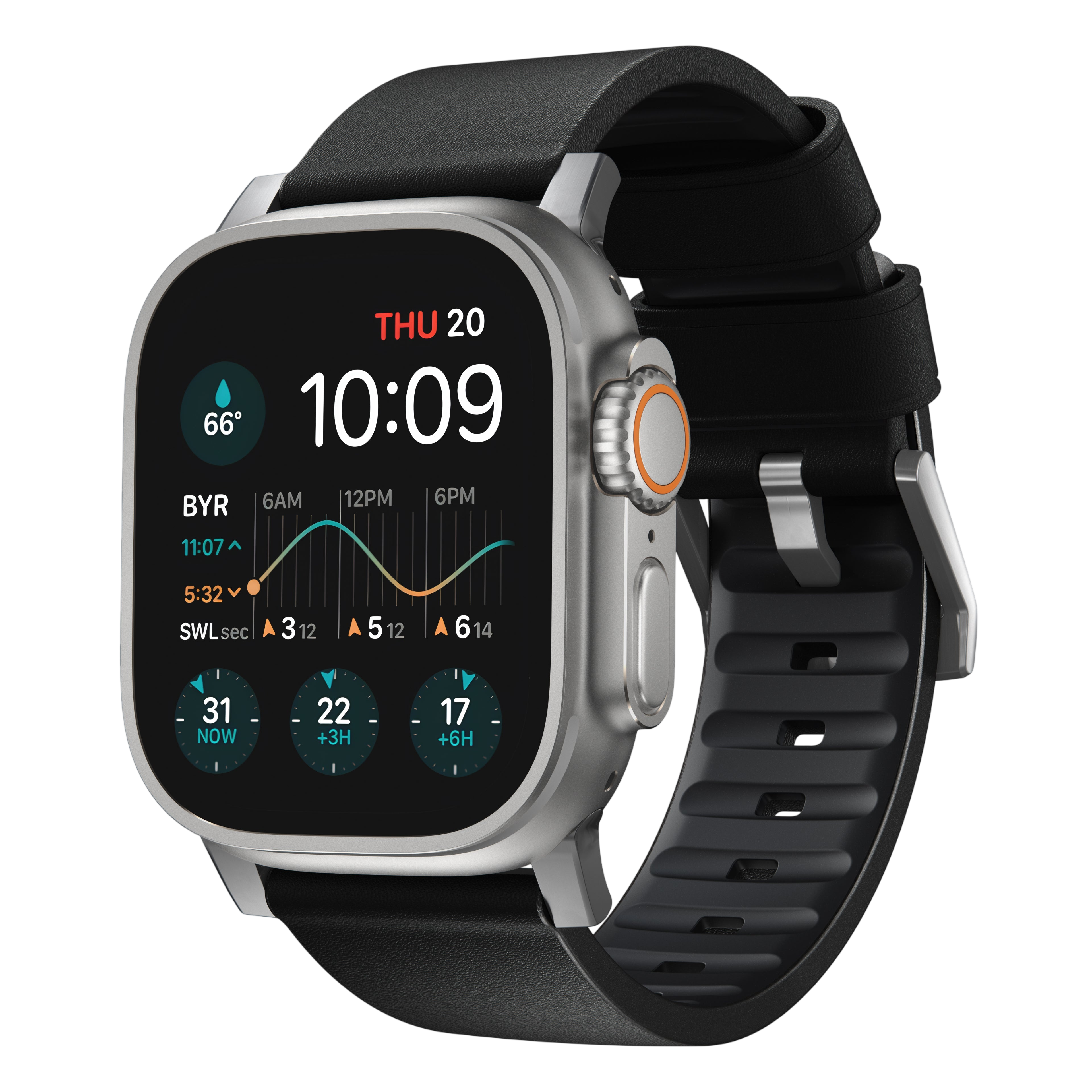 حزام نوماد أكتيف برو الجلد لساعات آبل 49mm / 46mm / 45mm