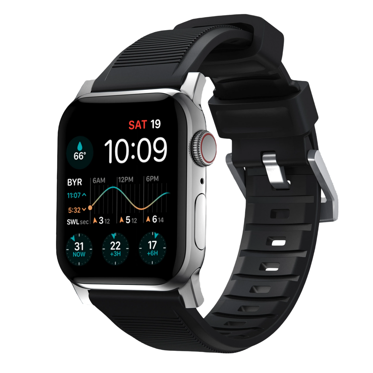 Nomad Rugged Band for Apple Watch Ultra 49mm - Black