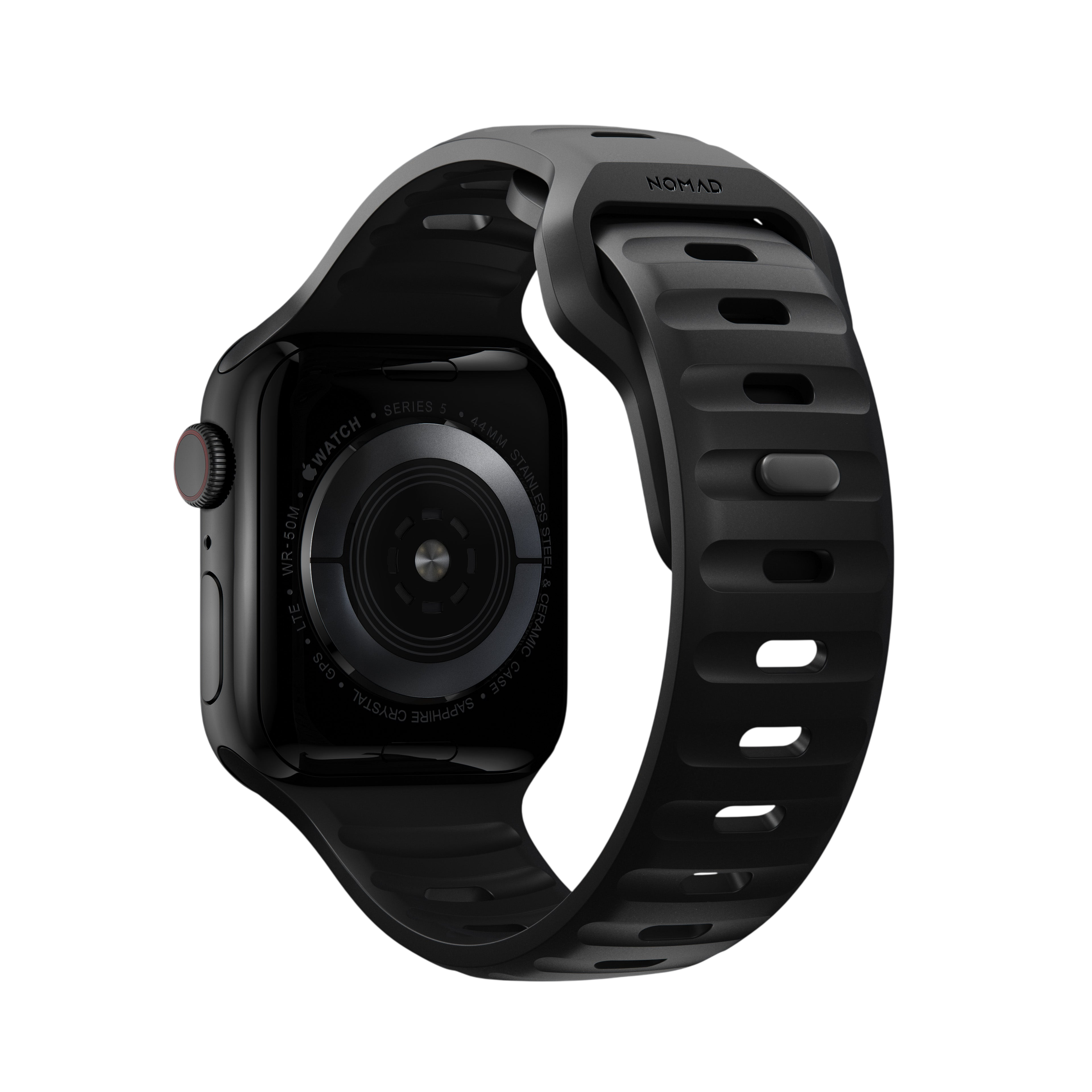 Nomad Waterproof Sport Band for Apple Watch 42mm / 41mm / 40mm - Black #color_black