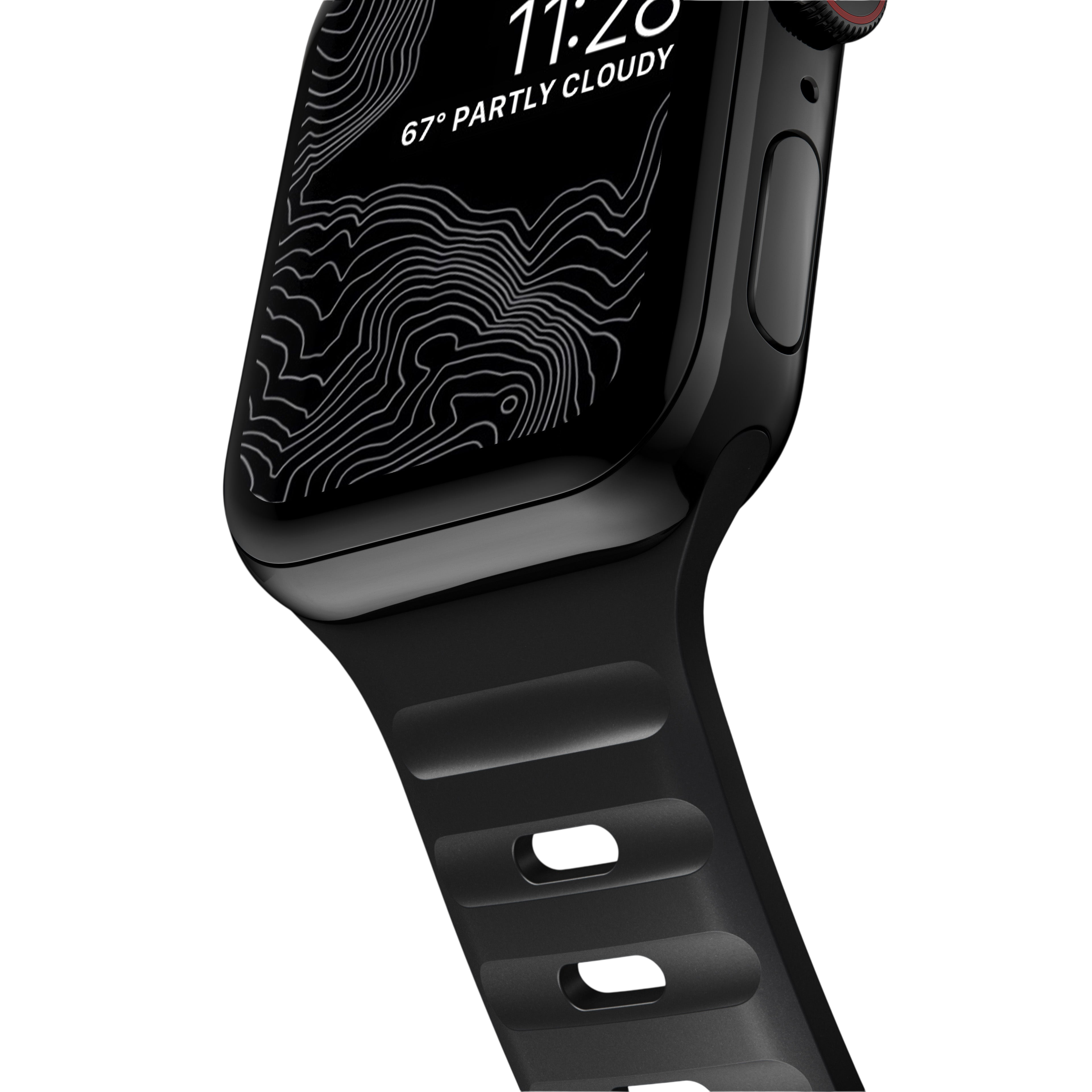Nomad Waterproof Sport Band for Apple Watch 42mm / 41mm / 40mm - Black #color_black