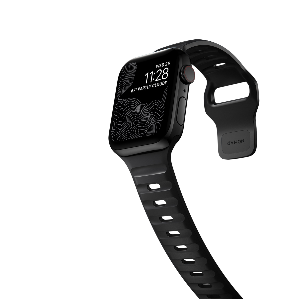 Nomad Waterproof Sport Band for Apple Watch 42mm / 41mm / 40mm - Black #color_black